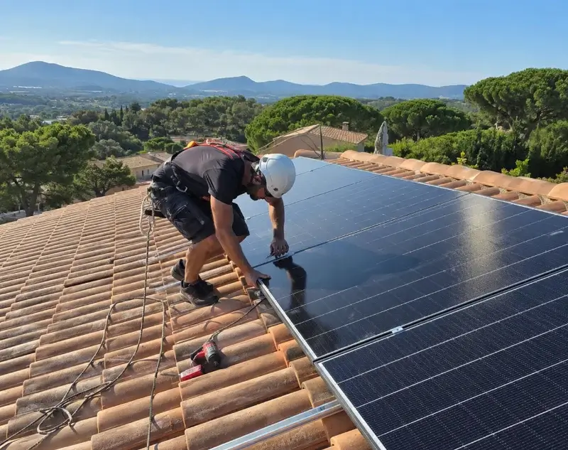 Installateur panneaux solaires Aujargues — pose photovoltaïque sur toiture