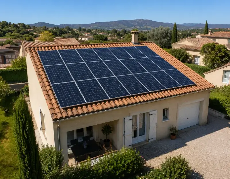 Prime à l'autoconsommation panneaux solaires Aujargues — aide financière de l'État